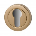 Cilinderrozet Nika messing ongelakt