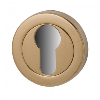 Cilinderrozet Nika messing ongelakt