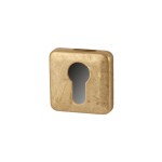 Cilinderrozet QBE messing getrommeld