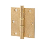 Kogellager scharnier 89x76mm messing getrommeld