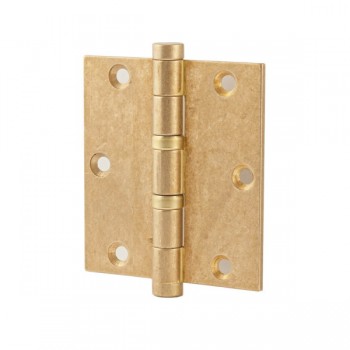 Kogellager scharnier 89x76mm messing getrommeld