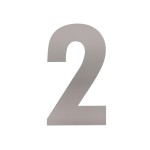 Huisnummer XL 300mm Intersteel mat RVS