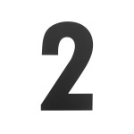 Huisnummer XL 300mm Intersteel mat zwart