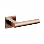 Deurkruk Olivari Euclide Q vierkant rozet koper mat titaan PVD