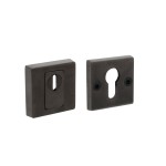 Veiligheidscilinderrozet vierkant Olivari antraciet mat titaan PVD