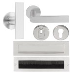 Complete voordeurset Piet Boon ARC-04 mat RVS