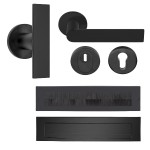 Complete voordeurset Piet Boon ARC-05 PVD mat zwart