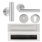 Complete voordeurset Piet Boon INC-06 mat RVS