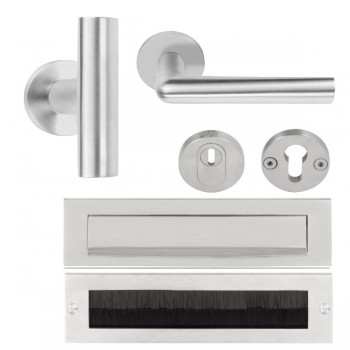 Complete voordeurset Piet Boon INC-06 mat RVS Complete voordeurset Piet Boon INC-06 mat RVS