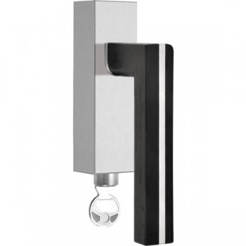 Draaikiep Piet Boon TWO afsluitbaar PBL22-DKLOCK RVS/eiken zwart