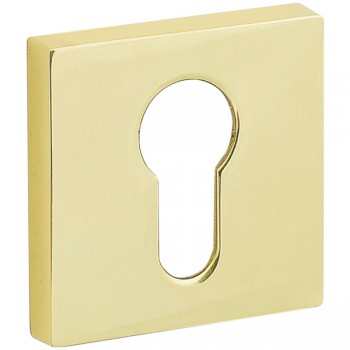 Cilinderrozet Bauhaus-Style verdekt messing gepolijst gelakt Cilinderrozet Bauhaus-Style verdekt messing gepolijst gelakt