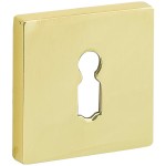 Sleutelrozet Bauhaus-Style verdekt messing ongelakt