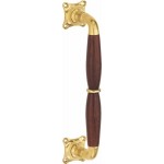 Deurgreep Bonton 190mm messing ongelakt Bubinga