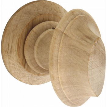 Knopkruk Hoed rond rozet charmehout