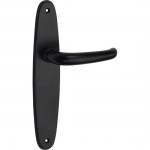 Deurkruk Halfsabel elips langschild mat zwart