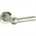 Deurkruk Chemin de Fer 100mm rond rozet glans nikkel