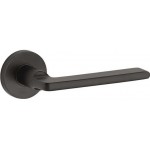 Deurkruk Piatto rond rozet mat zwart 