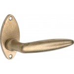 Deurkruk Dudok messing getrommeld ongelakt ellips rozet