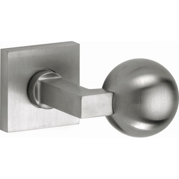 Knopkruk Bauhaus kogel verdekt vierkant rozet mat nikkel ongelakt