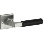 Deurkruk Bauhaus vierkant rozet mat nikkel ongelakt ebben