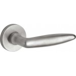 Deurkruk Dudok rond rozet mat nikkel ongelakt 