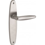 Deurkruk Dudok op elips langschild mat nikkel ongelakt