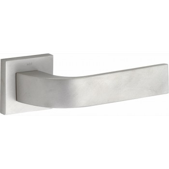 Deurkruk Trinity vierkant rozet mat nikkel ongelakt