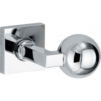 Knopkruk Bauhaus kogel verdekt vierkant rozet glans chroom