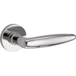 Deurkruk Dudok rond rozet glans chroom 