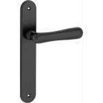 Deurkruk Linea XL langschild mat zwart