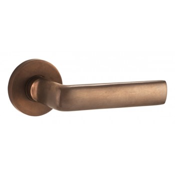 Deurkruk Padania rond rozet antiek brons