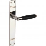 Deurkruk Ton glans nikkel ebbenhout schild