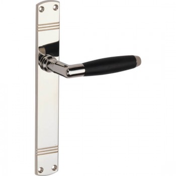 Deurkruk Ton glans nikkel ebbenhout schild