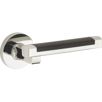 Deurkruk Dual rond rozet glans nikkel