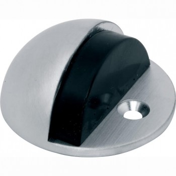 Deurbuffer halfrond mat chroom