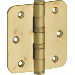 Kogellager scharnier 76x76 messing getrommeld ongelakt vlak