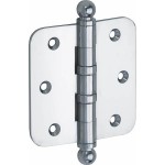 Kogellager scharnier 89x89 glans chroom bol