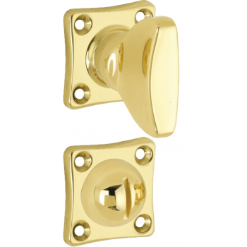 Ton bombé toiletgarnituur messing gepolijst gelakt