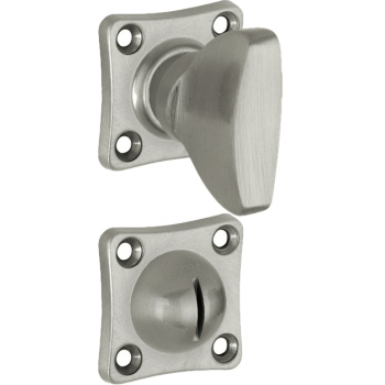 Ton bombé toiletgarnituur mat nikkel ongelakt