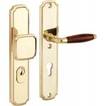 Voordeurset Bonton nouveau bubinga messing ongelakt KT