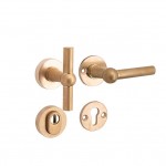 Veiligheidsset Chemin de Fer messing getrommeld ongelakt voordeur KT