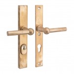 Veiligheidsset smal Chemin de fer messing getrommeld ongelakt achterdeur KT