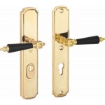 Veiligheidsset Roman messing gepolijst gelakt / titaan KT achterdeur