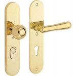 Veiligheidsset Linea ovaal messing ongelakt voordeur KT