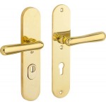 Veiligheidsset Linea ovaal messing ongelakt KT achterdeur