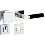 Veiligheidsset Bauhaus glans nikkel ebben/glans chroom voordeur op rozet