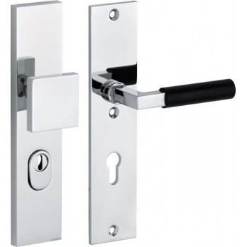 Veiligheidsset Bauhaus glans nikkel ebben/glans chroom voordeur KT