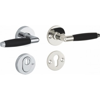 Veiligheidsset Ton Elegant glans nikkel ebben/glans chroom KT achterdeur Veiligheidsset Ton Elegant glans nikkel ebben/glans chroom KT achterdeur
