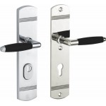 Veiligheidsset Ton Art Deco glans nikkel/glans chroom KT achterdeur