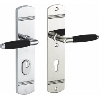 Veiligheidsset Ton Art Deco glans nikkel/glans chroom KT achterdeur Veiligheidsset Ton Art Deco glans nikkel/glans chroom KT achterdeur